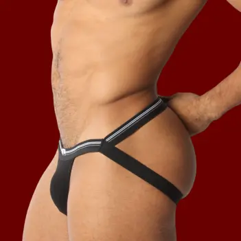 Jockstrap CB13 Tight End Swimmer Noir, ceinture 1" | Dark-Ink
