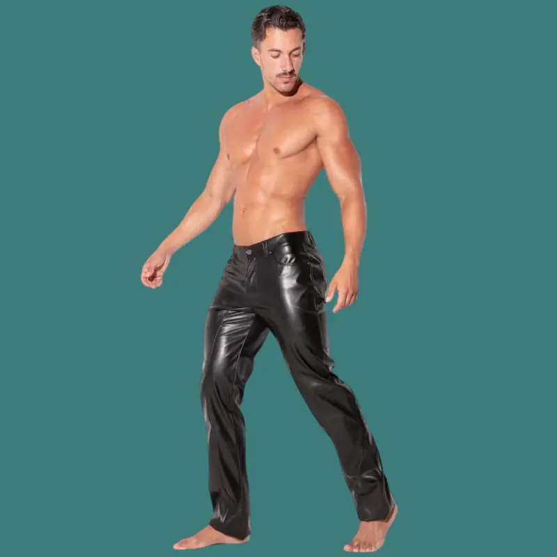 Pantalon similicuir stretch CODE 22 San Francisco, 5 poches | Dark-Ink