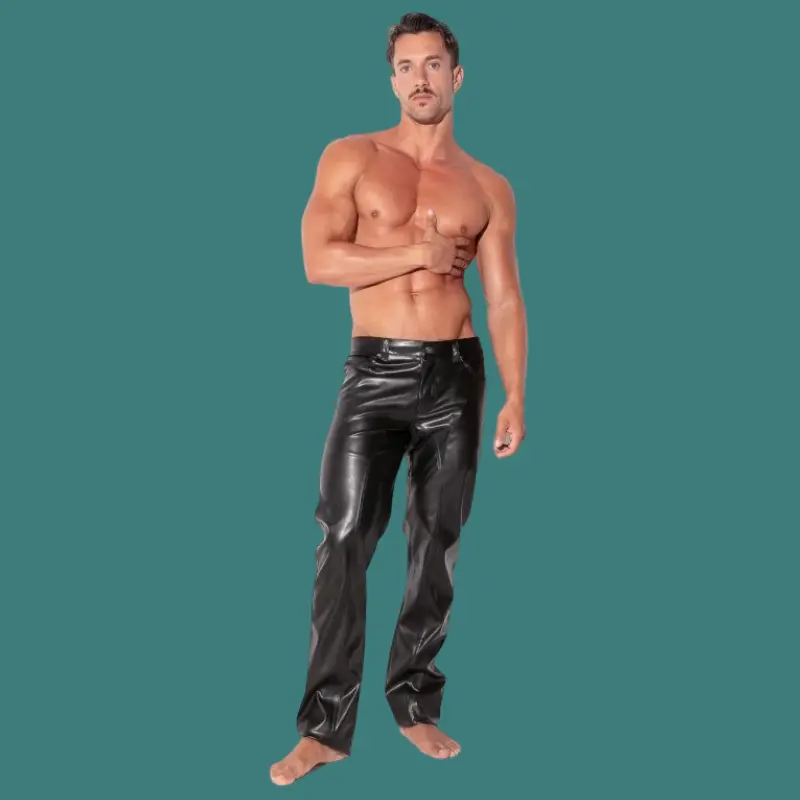 Pantalon similicuir stretch CODE 22 San Francisco, 5 poches | Dark-Ink