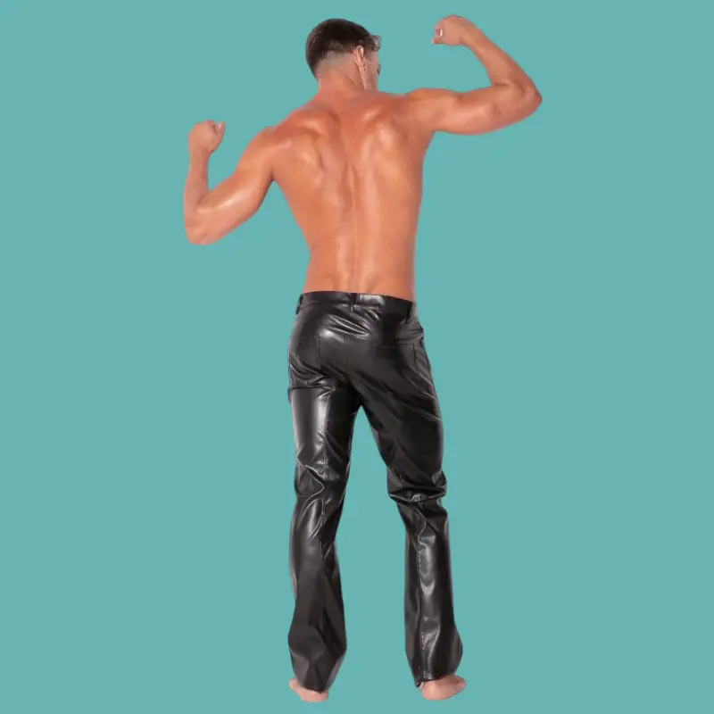 Pantalon similicuir stretch CODE 22 San Francisco, 5 poches | Dark-Ink