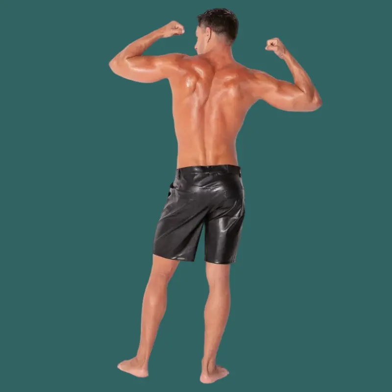 CODE 22 San Francisco Faux Leather Shorts, 21 cm Inseam | Dark-Ink