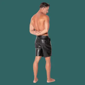 CODE 22 San Francisco Faux Leather Shorts, 21 cm Inseam | Dark-Ink