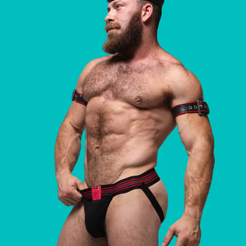CB13 Tight End Shadow jockstrap, snap-off pouch | Dark-Ink