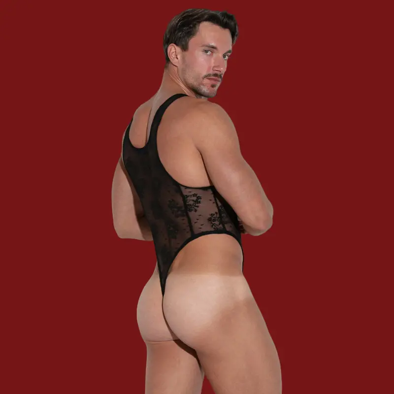 CODE 22 Lace Onesie: Buttoned Front and Rear Access | Dark-Ink