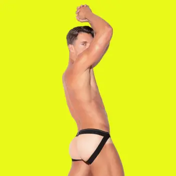 Jockstrap CODE 22 Savanna: print cebra semitransparente | Dark-Ink