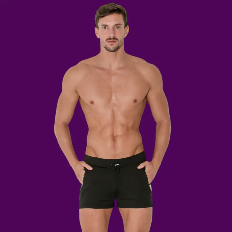 CODE 22 Rush Mini-Short, thermoverschweißte Reißverschlüsse | Dark-Ink
