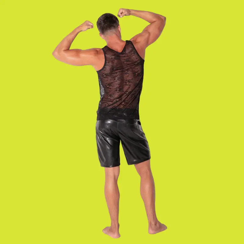 CODE 22 Sheer Lace Tank Top: Floral Lace, Two Colourways | Dark-Ink