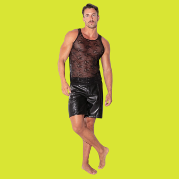 CODE 22 SAN FRANCISCO LEATHERETTE SHORT