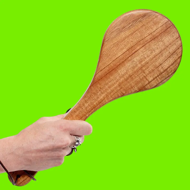 DARKLINE Big Bad Puppy Wooden Paddle, sculpted paw head | Dark-Ink