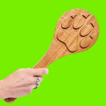 Pala de madera DARKLINE Big Bad Puppy, huella en relieve | Dark-Ink
