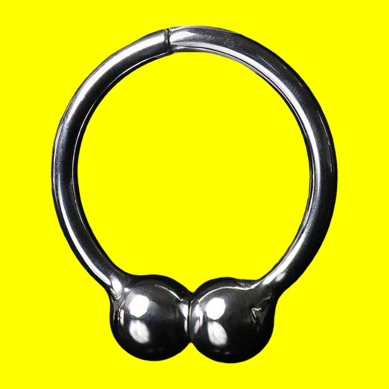 Ze Barbell Hinged Magnetic cockring  6mm