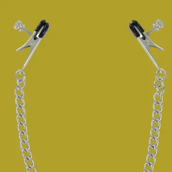 DARKLINE Alligator Nipple Clamps, Rubber Tips, Adjustable | Dark-Ink