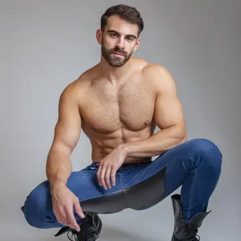 Pantalón fetish Saddleback CB13, cuero vegano | Dark-Ink