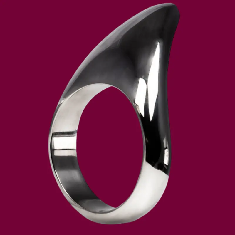 DARKLINE Teardrop Cockring, spiegelpolierter Edelstahl | Dark-Ink