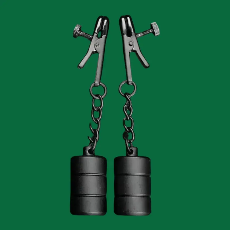 DARKLINE Magnetic Nipple Clamps, 3 × 130 g Cylinders | Dark-Ink