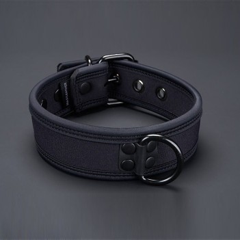 Mr S Leather Neo carbon puppy collar all black
