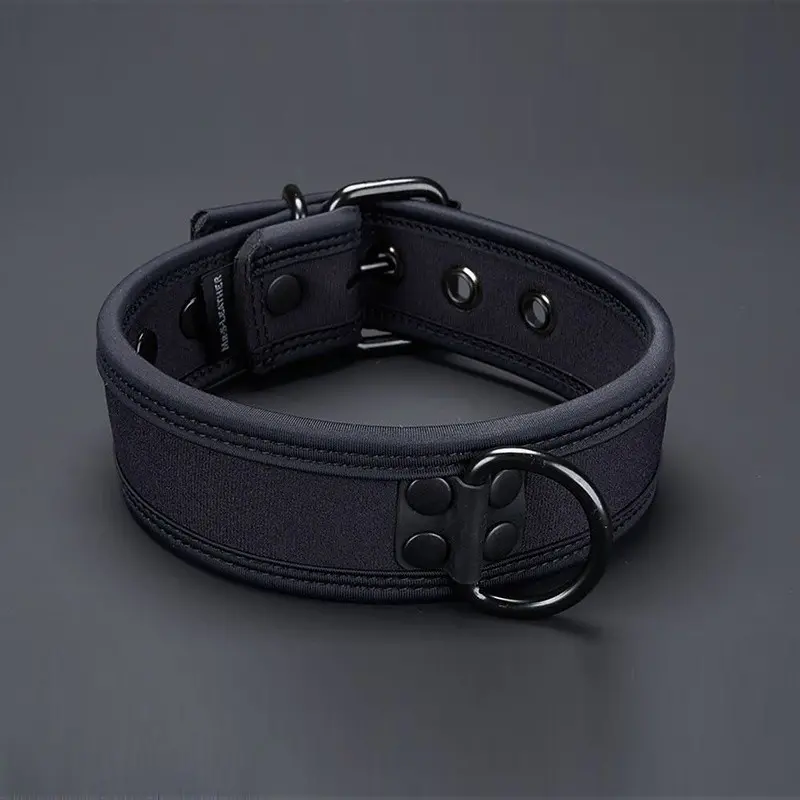Neo Carbon All Black Puppy Collar Mr S Leather, full black | Dark-Ink