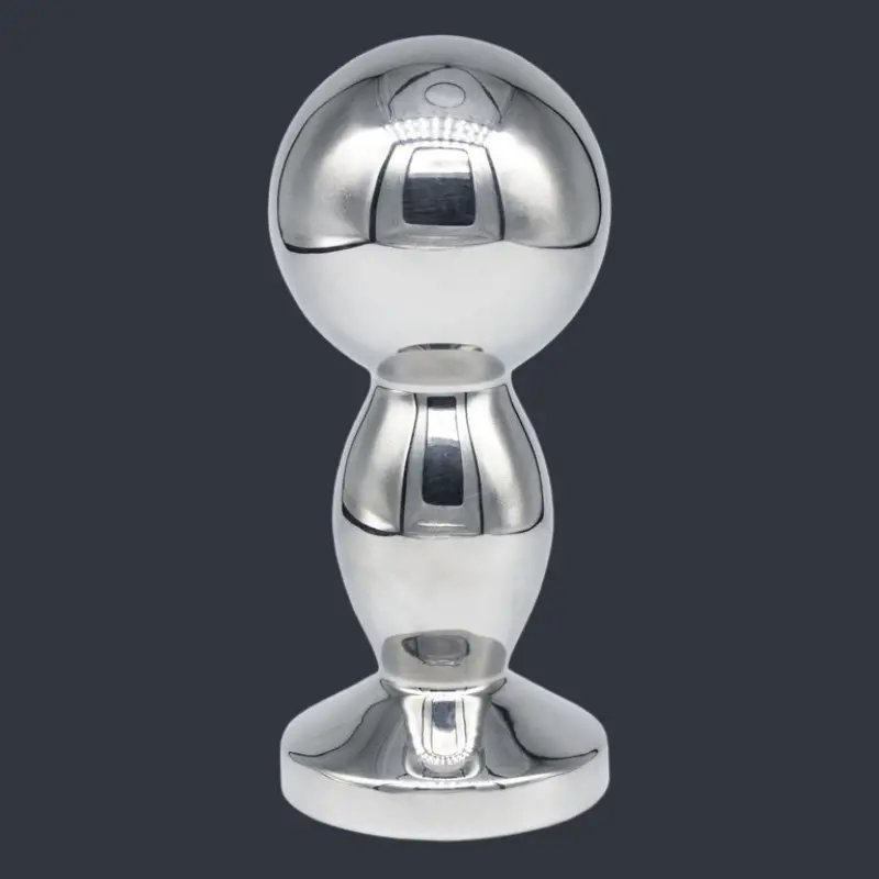 Plug anal boule DARKLINE acier inox poli, tête 45 mm | Dark-Ink