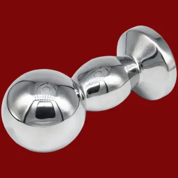 Plug anal boule DARKLINE acier inox poli, tête 45 mm | Dark-Ink