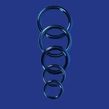 DARKLINE Eichelring blau eloxiert, Chirurgenstahl, 5 mm | Dark-Ink