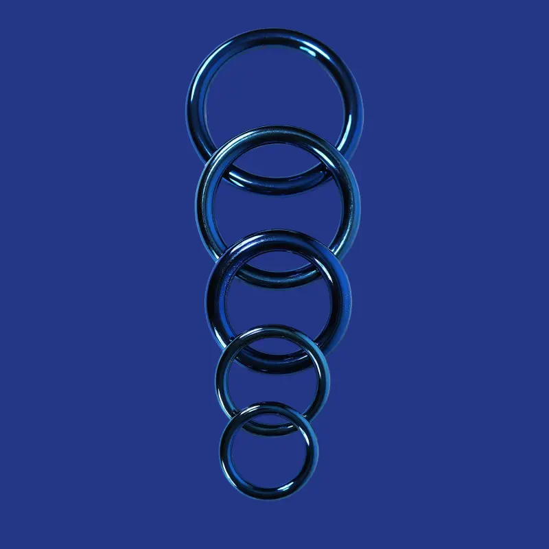 DARKLINE Eichelring blau eloxiert, Chirurgenstahl, 5 mm | Dark-Ink