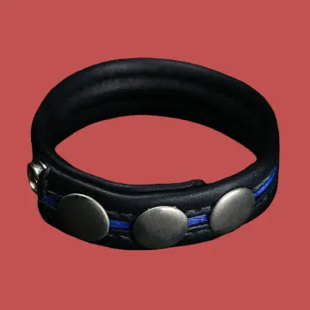 DARKLINE Cockstrap Nappaleder, 3 Druckknöpfe Stahl | Dark-Ink