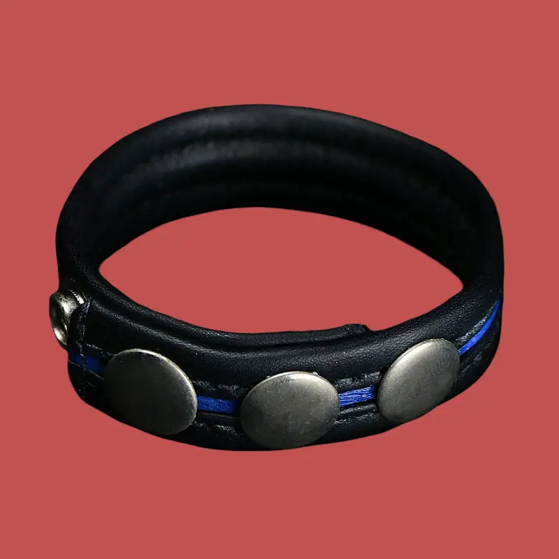 DARKLINE Cockstrap Nappaleder, 3 Druckknöpfe Stahl | Dark-Ink