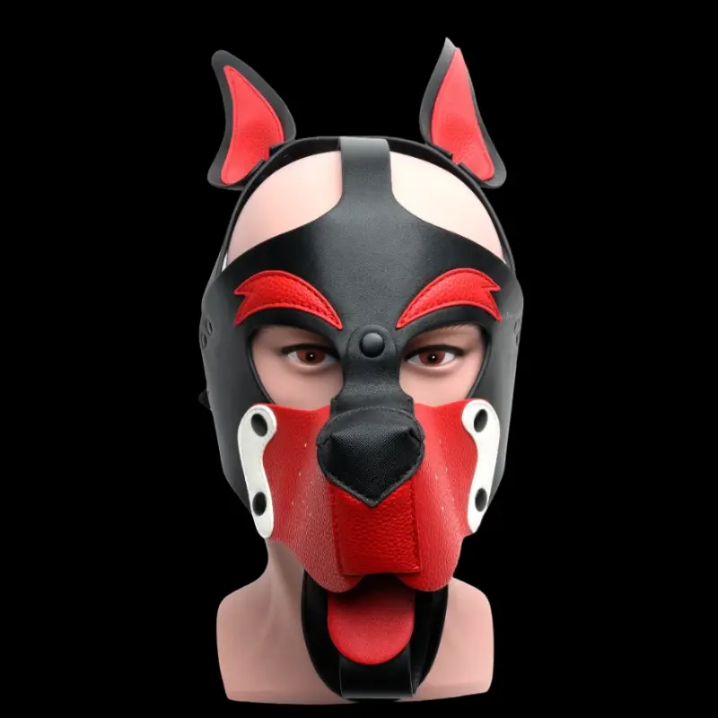 665 Leather Playful Puppy Hood aus PU, nickelfrei | Dark-Ink