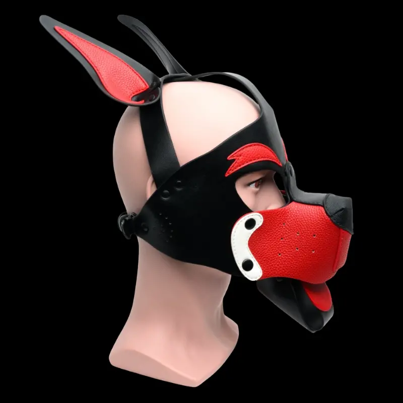 665 Leather Playful Puppy Hood aus PU, nickelfrei | Dark-Ink