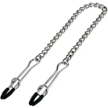 DARKLINE Tweezer Nipple Clamps, Sliding Ring Adjustment | Dark-Ink