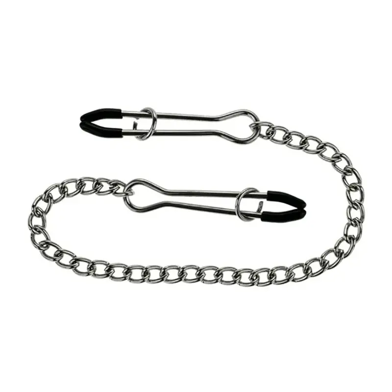 DARKLINE Tweezer Nipple Clamps, Sliding Ring Adjustment | Dark-Ink