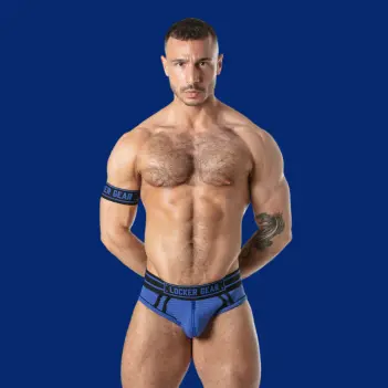 Locker Gear Sweat It Jock Brief, Front-Zip, Mesh-Stoff | Dark-Ink