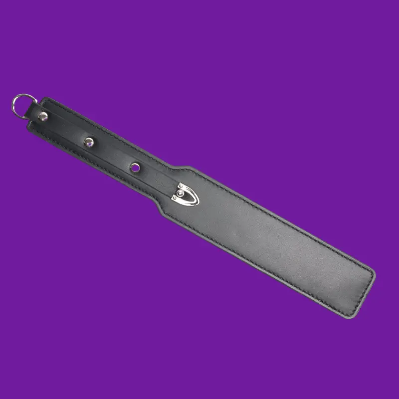 665 Leather Enforcer Vegan Paddle, Firm BDSM Impact | Dark-Ink