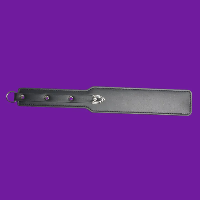 665 Leather Enforcer Vegan Paddle, Firm BDSM Impact | Dark-Ink