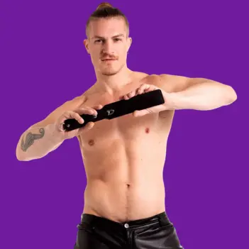 665 Leather Enforcer Vegan Paddle, Firm BDSM Impact | Dark-Ink