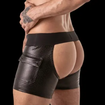 Locker Gear Rub It Chap Shorts, 6 cm Bund mit D-Ringen | Dark-Ink