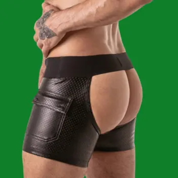 Locker Gear Rub It Chap Shorts, 6 cm Bund mit D-Ringen | Dark-Ink