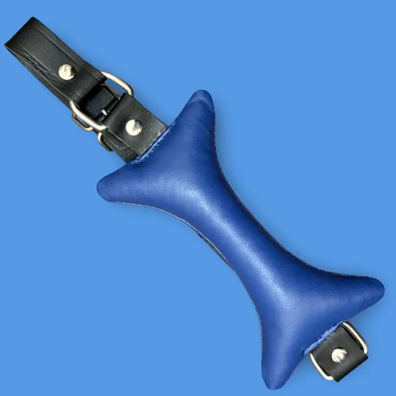 DARKLINE Doggy Bone Leather Gag, genuine cowhide puppy | Dark-Ink
