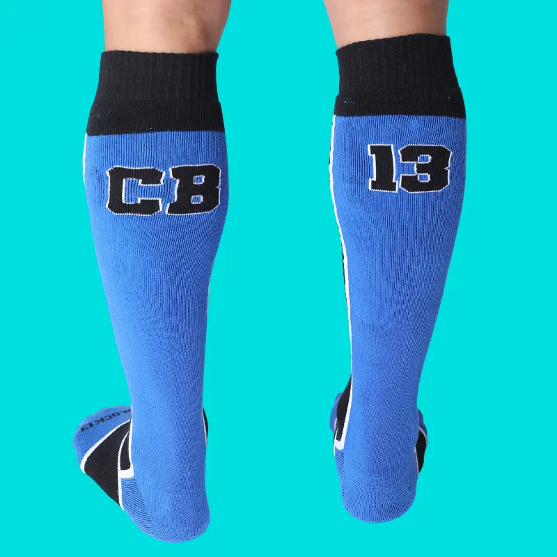 Chaussettes montantes CB13 Take Down, motif graphique sport | Dark-Ink