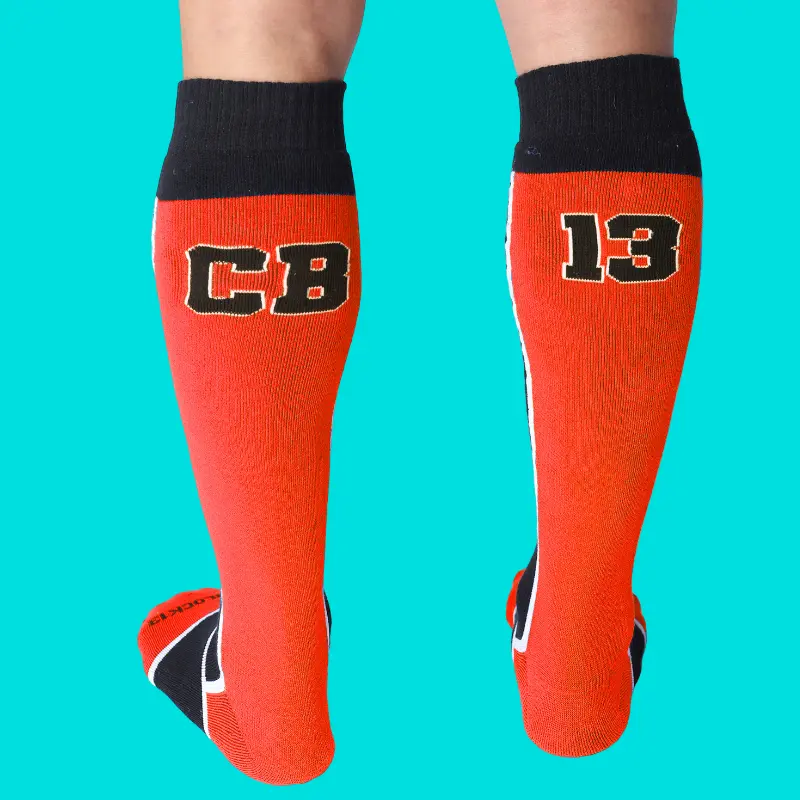 Chaussettes montantes CB13 Take Down, motif graphique sport | Dark-Ink