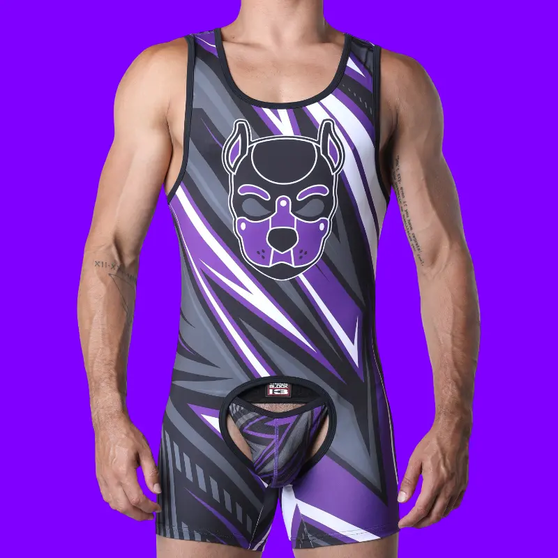 CB13 Kennel Club Lightning Pup-Play Singlet Chaps, 4 Farben | Dark-Ink