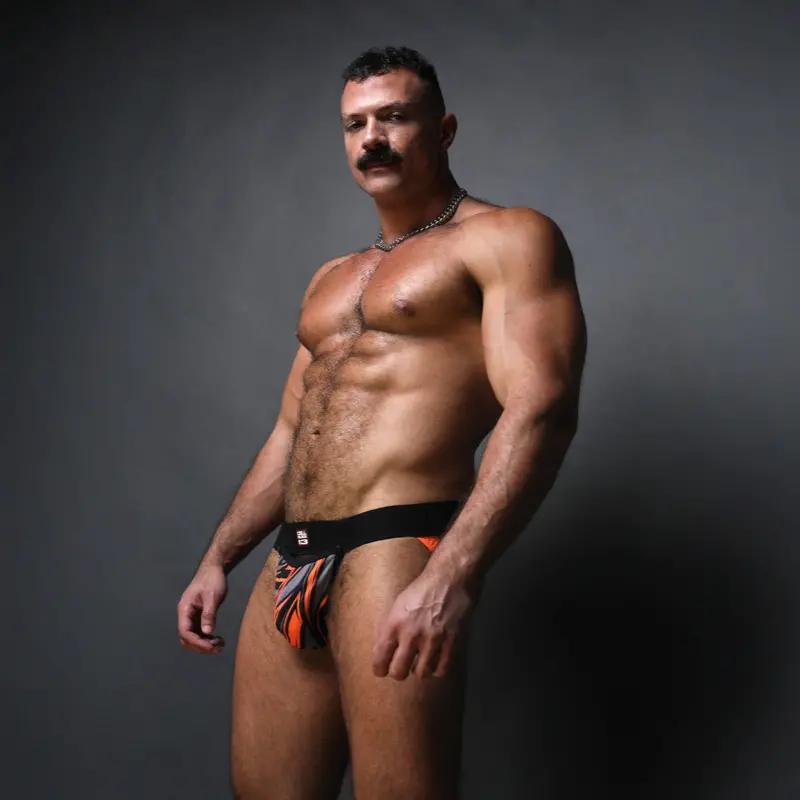 CB13 Kennel Club Lightning jockstrap, D-rings snap-off | Dark-Ink
