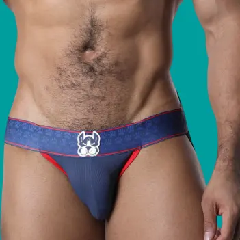CB13 Muzzle Up Jockstrap, D-rings for harness clip-on | Dark-Ink