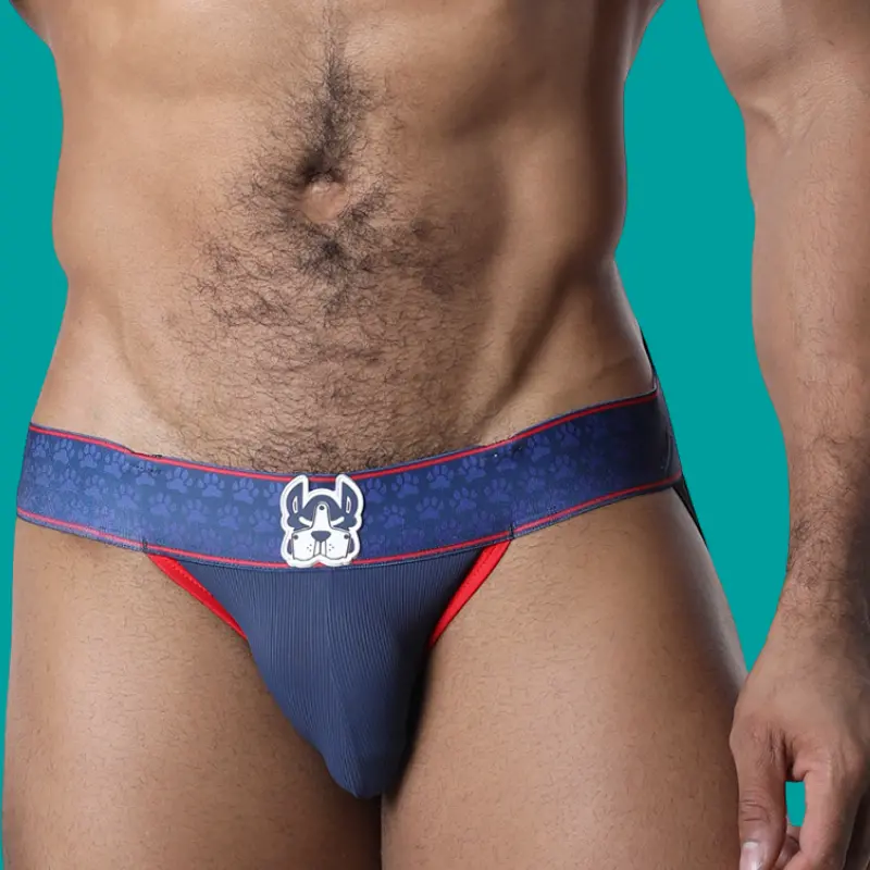CB13 Muzzle Up Jockstrap, D-rings for harness clip-on | Dark-Ink