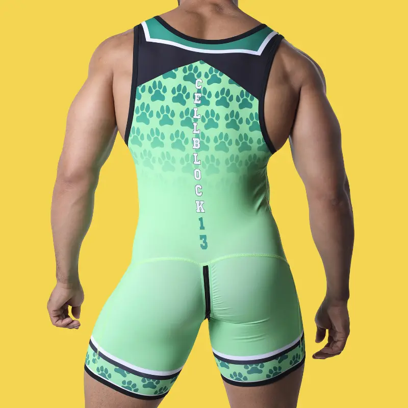 Singlet fetish Muzzle Up CB13, paneles y cremallera | Dark-Ink