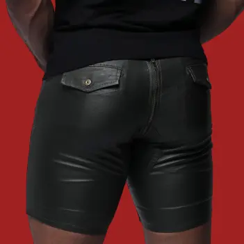 Short fetish Slick Carpenter V2 CB13, zip frontal y trasero | Dark-Ink