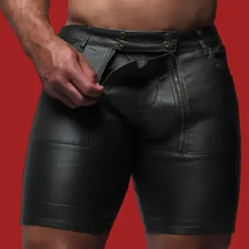 Short fetish Slick Carpenter V2 CB13, zip frontal y trasero | Dark-Ink
