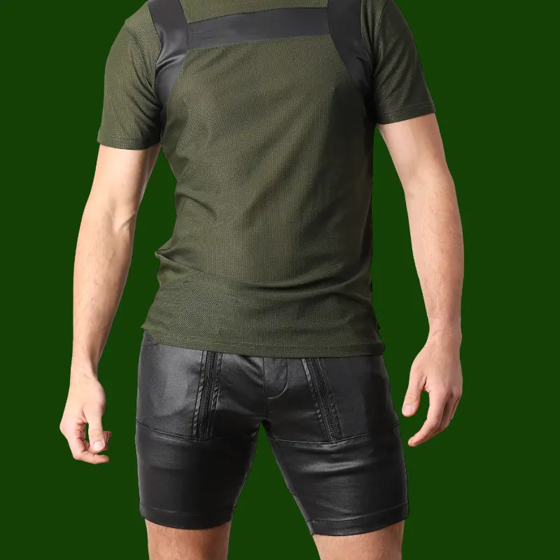 Short fetish Slick Carpenter V2 CB13, zip frontal y trasero | Dark-Ink