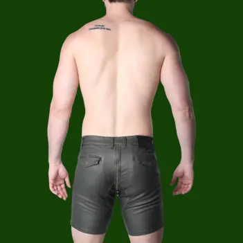 Short fetish Slick Carpenter V2 CB13, zip frontal y trasero | Dark-Ink