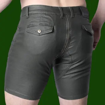 Short fetish Slick Carpenter V2 CB13, zip frontal y trasero | Dark-Ink